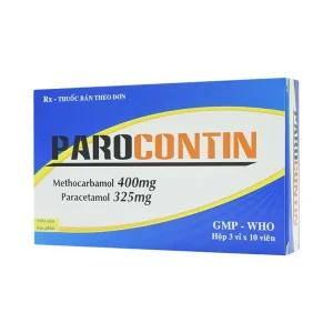 Viên nén Parocontin Tipharco giảm đau co thắt cơ xương, đau căng cơ, bong gân (3 vỉ x 10 viên)
