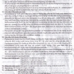 Viên nén Parocontin Tipharco giảm đau co thắt cơ xương, đau căng cơ, bong gân (3 vỉ x 10 viên)
