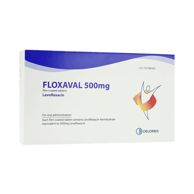 Thuốc Floxaval 500mg Delorbis điều trị nhiễm khuẩn (10 viên)