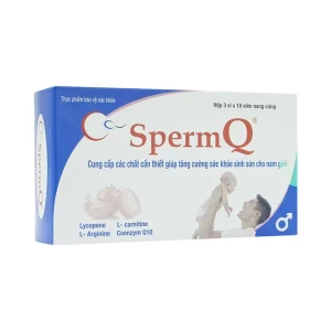 Viên uống SpermQ Mediplantex tăng cường tổng hợp nội tiết tố hỗ trợ sinh sản ở nam giới (3 vỉ x 10 viên)