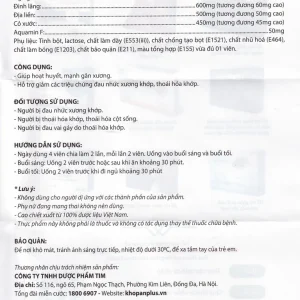 Viên uống Khớp An Plus Nanofrance hoạt huyết, mạnh gân xương (2 vỉ x 10 viên)