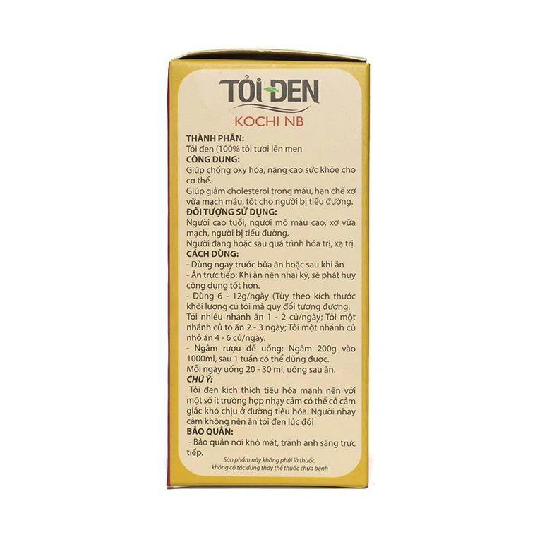 Tỏi Đen Kochi NB giúp chống oxy hóa, nâng cao sức khỏe cho cơ thể (36g)