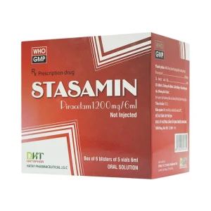 Dung dịch Stasamin 1200mg/6ml Hataphar điều trị triệu chứng chóng mặt (6 vỉ x 5 ống x 6ml)