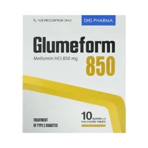 Thuốc Glumeform 850 DHG điều trị bệnh đái tháo đường típ 2 (10 vỉ x 5 viên)