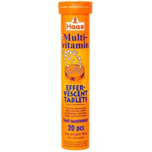 Viên sủi Haas Multi-Vitamin Effer-Vescent Tablets hương cam tăng sức đề kháng (20 viên)