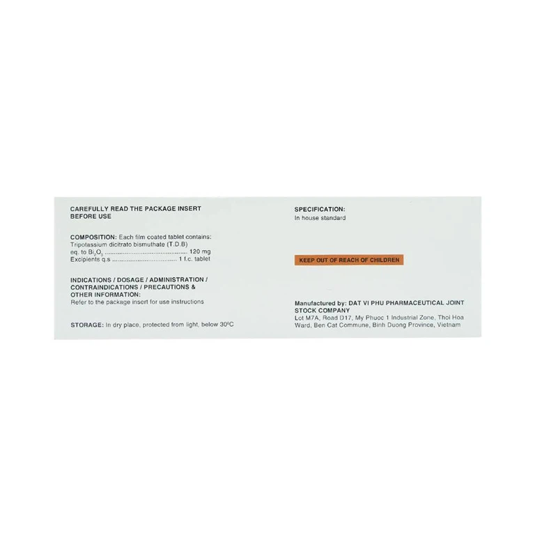 Thuốc Bisnol Davipharm điều trị loét ở dạ dày, tá tràng (6 vỉ x 10 viên)