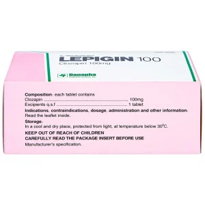 Viên nén Lepigin 100 Danapha điều trị tâm thần phân liệt mãn tính (10 vỉ x 10 viên)