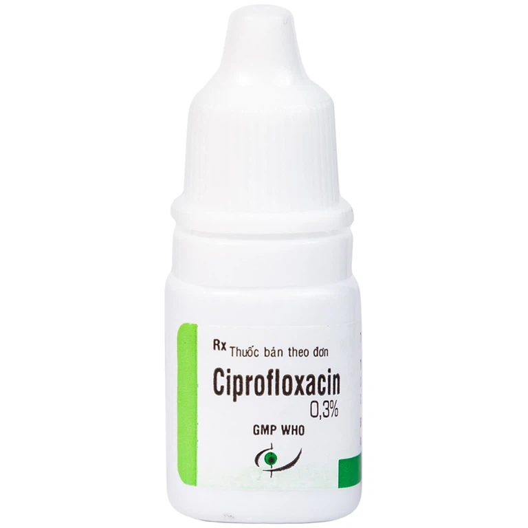 Thuốc nhỏ mắt, nhỏ tai Ciprofloxacin 0.3% Bidiphar điều trị các nhiễm khuẩn (5ml)