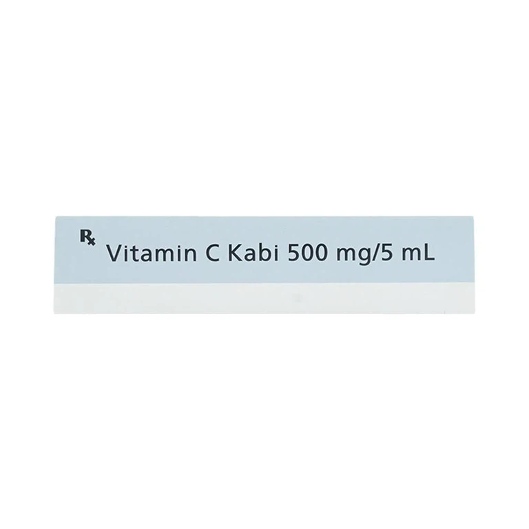 Thuốc tiêm Vitamin C Kabi 500mg/5ml phòng và điều trị bệnh Scorbut (1 vỉ x 6 ống )