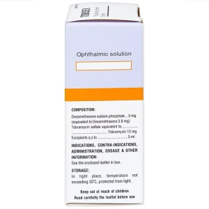 Thuốc nhỏ mắt Tobidex Bidiphar điều trị viêm mắt (5ml)