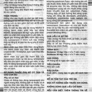 Thuốc Scolanzo 30mg Laboratorios Liconsa điều trị loét tá tràng, dạ dày (2 vỉ x 7 viên)