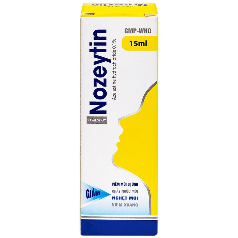 Thuốc xịt mũi Nozeytin Gia Nguyễn điều trị viêm mũi dị ứng, sổ mũi, hắt hơi, ngứa mũi (15ml)