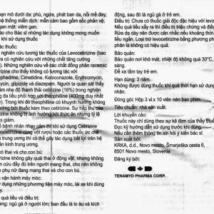 Viên nén Lertazin 5mg KRKA điều trị viêm mũi dị ứng, mày đay (3 vỉ x 10 viên)