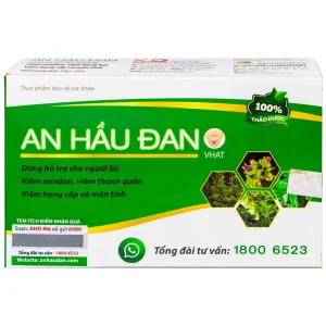Viên ngậm An Hầu Đan Kinh Đô hỗ trợ viêm amidan, viêm thanh quản, viêm họng cấp (2 vỉ x 10 viên)