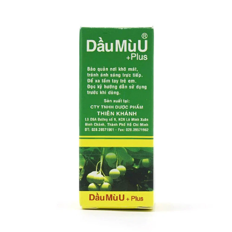 Dầu Mù U Plus Thiên Khánh làm mềm mượt, mau liền da, giảm khô da và nứt nẻ da (12ml)