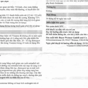 Thuốc Visanne 2mg Bayer hỗ trợ điều trị lạc nội mạc tử cung (2 vỉ x 14 viên)