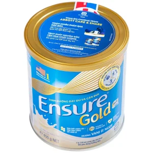 Sữa bột Ensure Gold Abbott hương vani, ít ngọt, bổ sung dinh dưỡng, vitamin, khoáng chất cho cơ thể (400g)