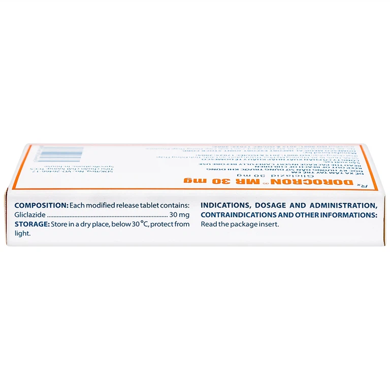 Thuốc Dorocron MR 30mg Domesco điều trị đái tháo đường típ 2 (2 vỉ x 30 viên)