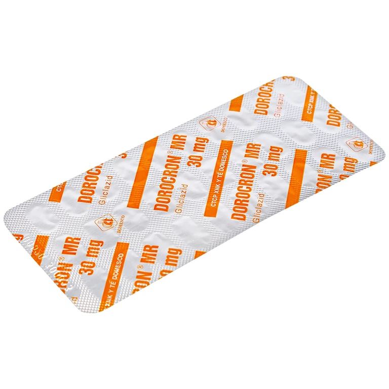 Thuốc Dorocron MR 30mg Domesco điều trị đái tháo đường típ 2 (2 vỉ x 30 viên)