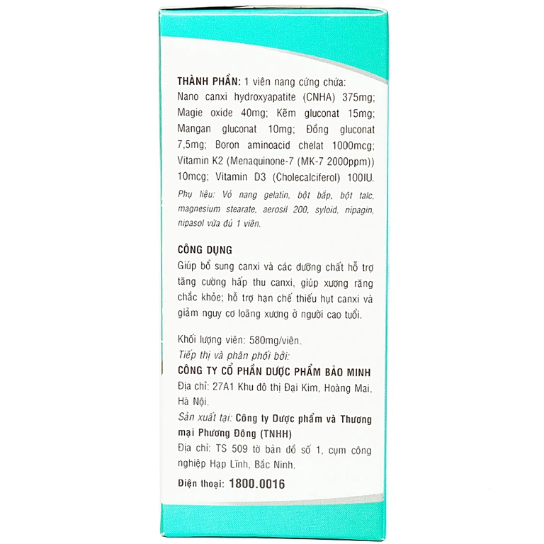 Viên uống Avisure Hi-Cal Trường Thọ Pharma bổ canxi và các dưỡng chất (60 viên)