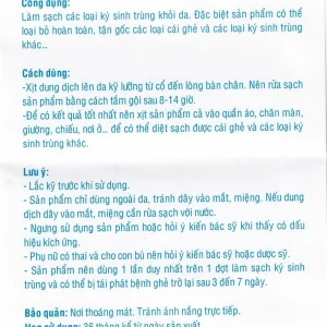 Xịt dung dịch Towders Spray Ocean Pharma làm sạch các loại ký sinh trùng khỏi da (150ml)