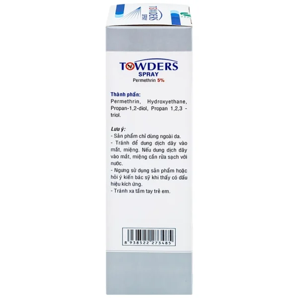 Xịt dung dịch Towders Spray Ocean Pharma làm sạch các loại ký sinh trùng khỏi da (150ml)