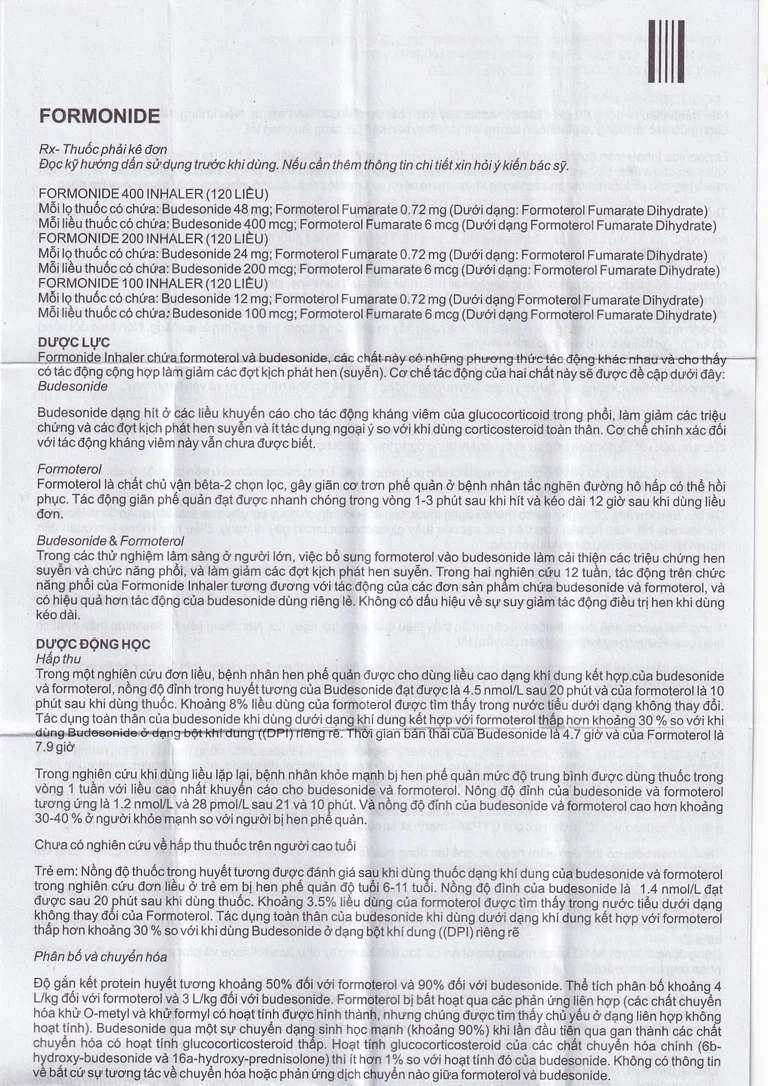 Thuốc hít khí dung Formonide 200 HFA Cadila điều trị hen suyễn (120 liều)