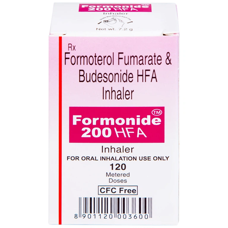 Thuốc hít khí dung Formonide 200 HFA Cadila điều trị hen suyễn (120 liều)