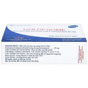 Thuốc Goldesome 20mg Valpharma điều trị loét dạ dày tá tràng lành tính (4 vỉ x 7 viên)
