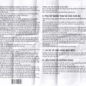 Viên nén Mirzaten 30mg KRKA điều trị trầm cảm (3 vỉ x 10 viên)