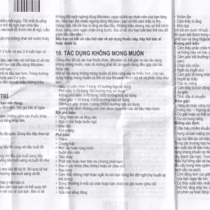 Viên nén Mirzaten 30mg KRKA điều trị trầm cảm (3 vỉ x 10 viên)