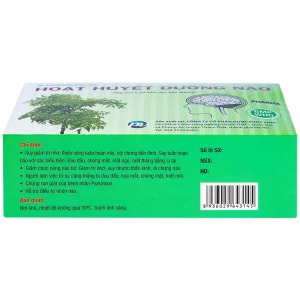 Thuốc Hoạt Huyết Dưỡng Não Phúc Vinh điều trị suy giảm trí nhớ, thiểu năng tuần hoàn não (5 vỉ x 20 viên)