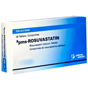 Viên nén pms-Rosuvastatin 10mg Pharmascience điều trị tăng cholesterol máu (3 vỉ x 10 viên)