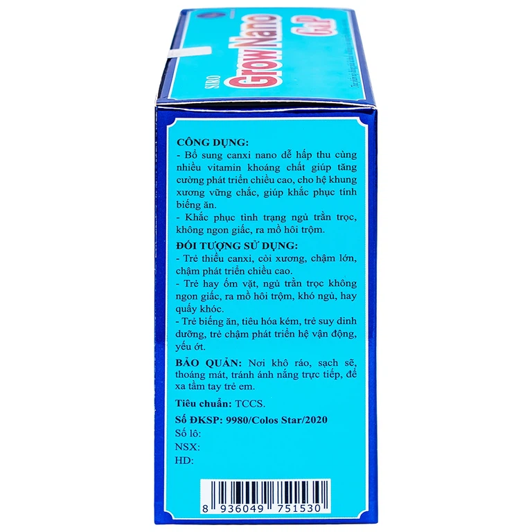 Siro Grow Nano G&P giúp trẻ phát triển hệ xương, tăng cường đề kháng (20 ống x 10ml)