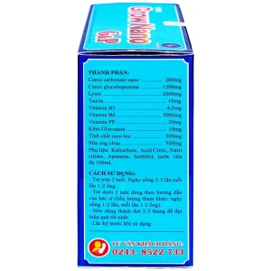 Siro Grow Nano G&P giúp trẻ phát triển hệ xương, tăng cường đề kháng (20 ống x 10ml)
