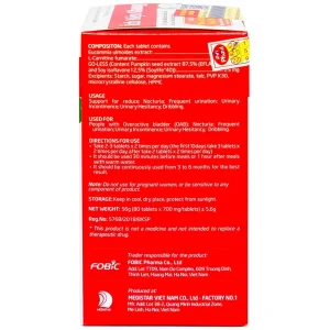 Viên uống Ích Niệu Khang Medistar hỗ trợ giảm tiểu đêm, tiểu nhiều lần, tiểu són (80 viên)