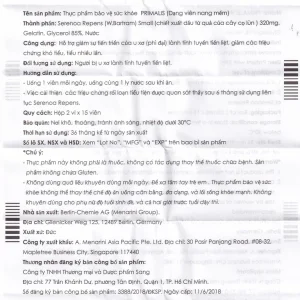 Viên uống Primalis Berlin giúp cải thiện các triệu chứng rối loạn tiểu tiện (2 vỉ x 15 viên)