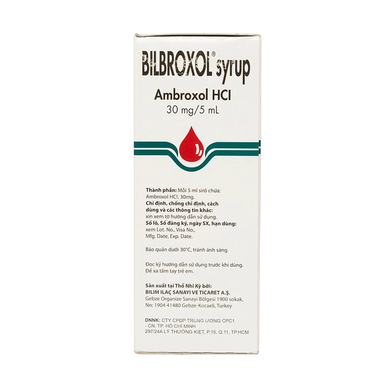 Siro Bilbroxol 30mg/5ml Bilim Ilac điều trị các bệnh cấp và mạn tính ở đường hô hấp (150ml)