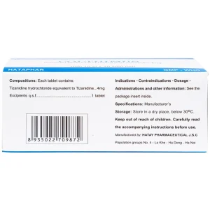 Thuốc Colthimus Hataphar điều trị triệu chứng co cứng cơ (10 vỉ x 10 viên)