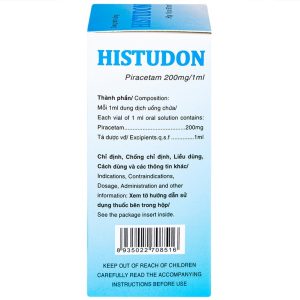Thuốc Histudon Hataphar điều trị chứng chóng mặt, đột quỵ do thiếu máu (60ml)