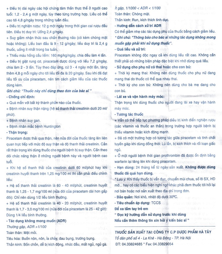 Thuốc Histudon Hataphar điều trị chứng chóng mặt, đột quỵ do thiếu máu (60ml)