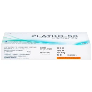 Thuốc Zlatko-50 DaviPharm điều trị đái tháo đường típ 2 (3 vỉ x 10 viên)