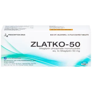 Thuốc Zlatko-50 DaviPharm điều trị đái tháo đường típ 2 (3 vỉ x 10 viên)