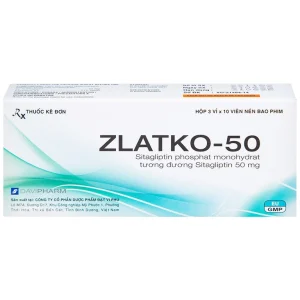 Thuốc Zlatko-50 DaviPharm điều trị đái tháo đường típ 2 (3 vỉ x 10 viên)