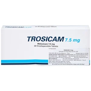 Thuốc Trosicam 7.5mg Alpex Pharma điều trị viêm đau xương khớp (3 vỉ x 10 viên)