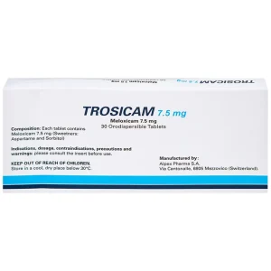 Thuốc Trosicam 7.5mg Alpex Pharma điều trị viêm đau xương khớp (3 vỉ x 10 viên)