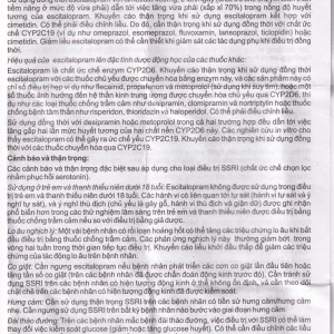 Thuốc Eslo-20 Hetero điều trị trầm cảm, rối loạn lo âu (3 vỉ x 10 viên)