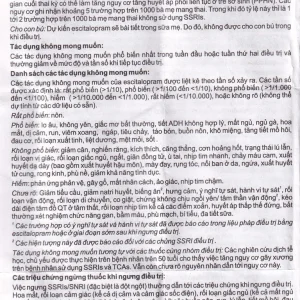 Thuốc Eslo-20 Hetero điều trị trầm cảm, rối loạn lo âu (3 vỉ x 10 viên)