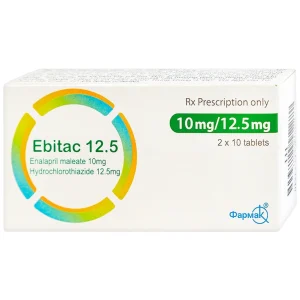 Thuốc Ebitac 12.5 Farkmak điều trị suy tim, tăng huyết áp (2 vỉ x 10 viên)