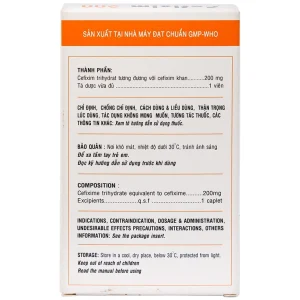 Thuốc Cefixim 200mg Pharimexco điều trị nhiễm khuẩn (2 vỉ x 10 viên)